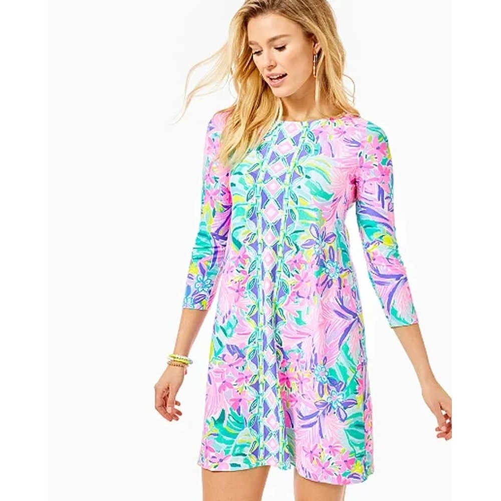 Lilly Pulitzer Pink Multi Floral Shift Dress